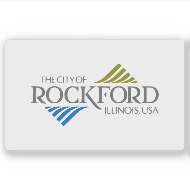 Adesivo Flag of Rockford, Illinois, USA (Frente)