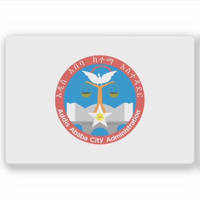 Adesivo Flag of the city of Addis Ababa, Ethiopia (Frente)