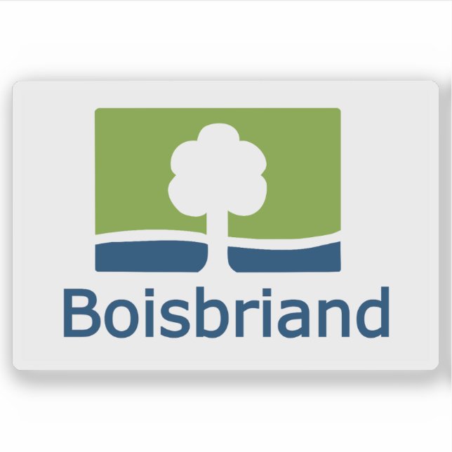 Adesivo Flag of the city of Boisbriand, Quebec, Canada (Frente)