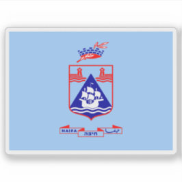 Adesivo Flag of the city of Haifa, Israel