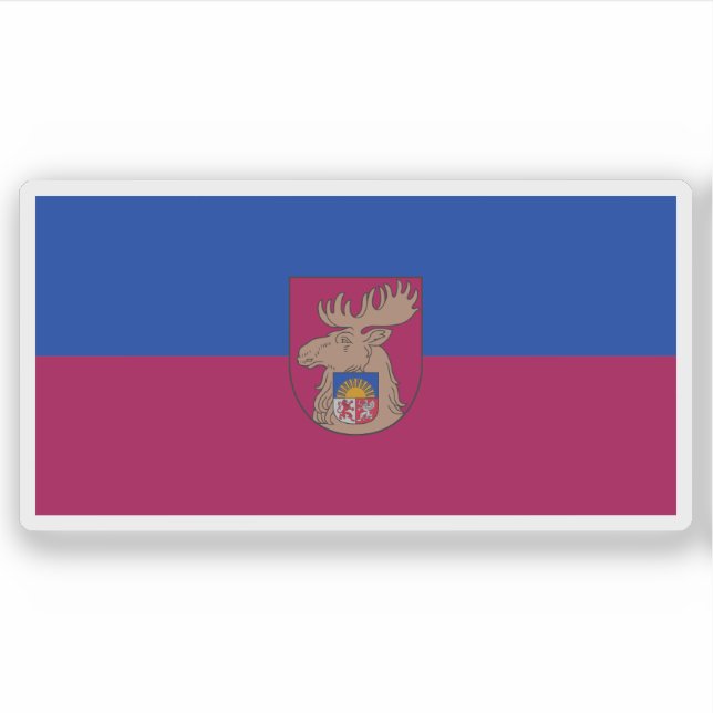 Adesivo Flag of the city of Jelgava, Latvia (Frente)