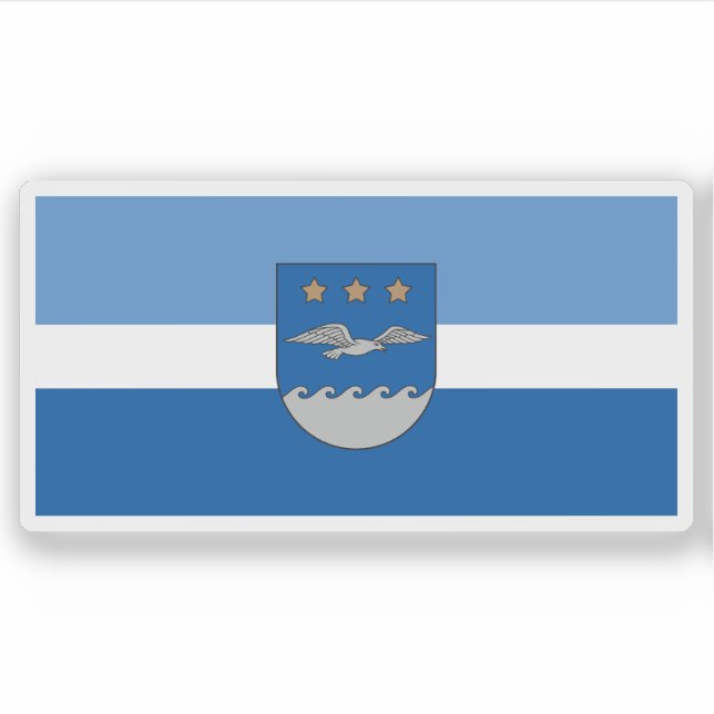 Adesivo Flag of the city of Jūrmala, Latvia (Frente)