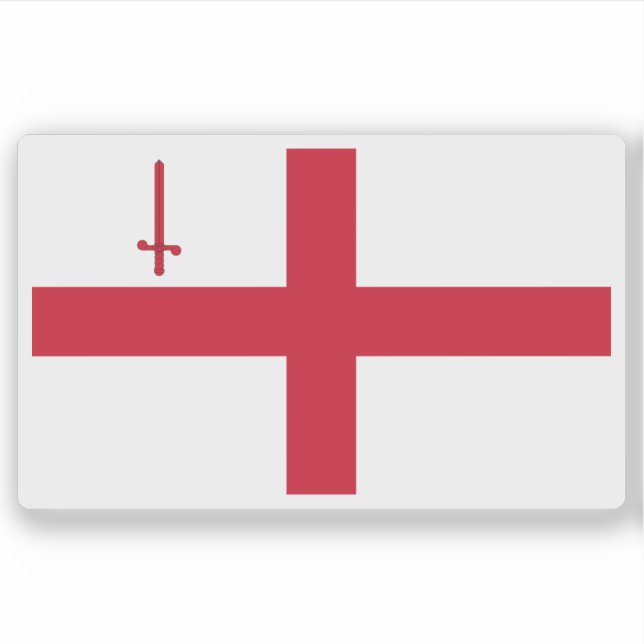 Adesivo Flag of the city of London, England (Frente)