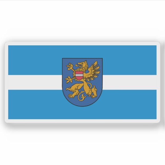 Adesivo Flag of the city of Rēzekne, Latvia (Frente)