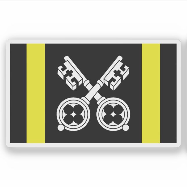 Adesivo Flag of the city of St Asaph, Wales (Frente)