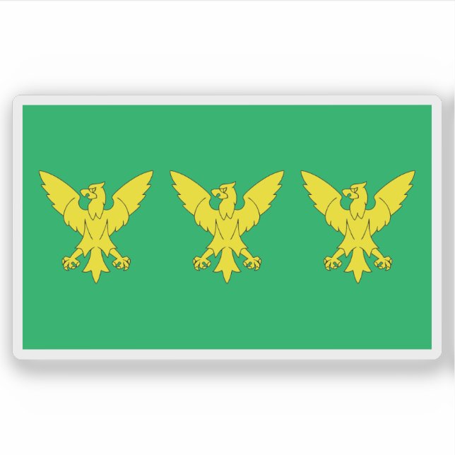 Adesivo Flag of the county of Caernarfonshire, Wales (Frente)