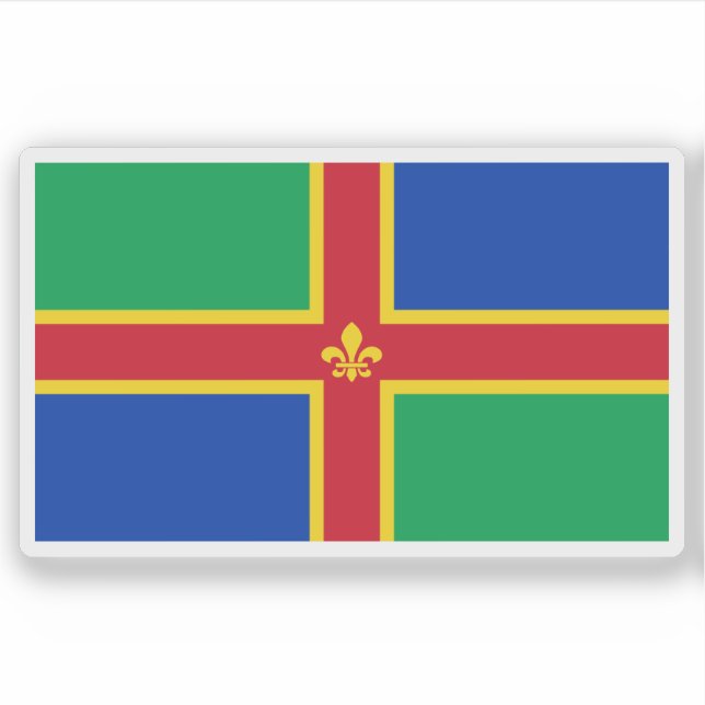 Adesivo Flag of the county of Lincolnshire, England (Frente)