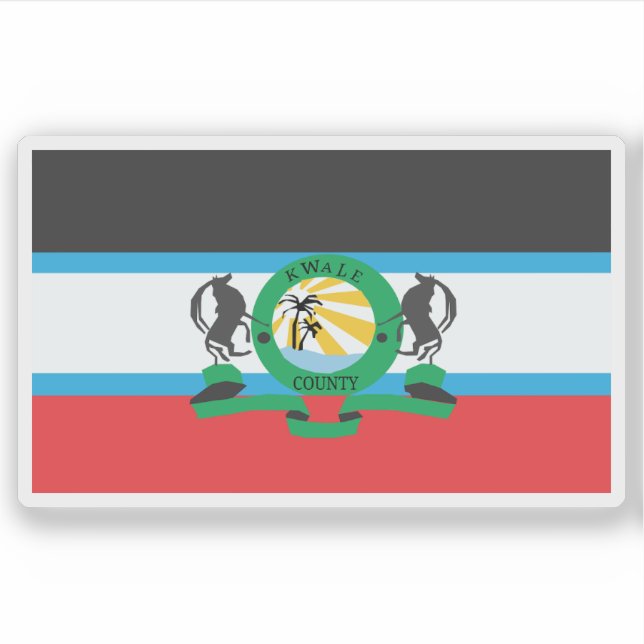 Adesivo Flag of the Kwale County, the Republic of Kenya (Frente)
