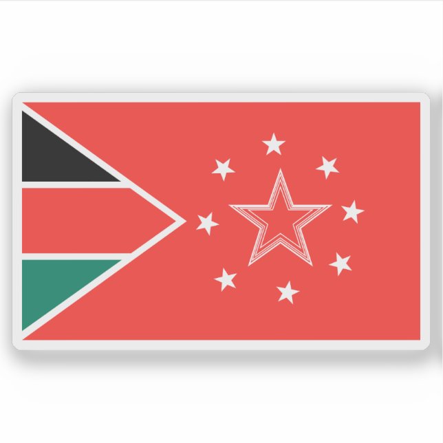 Adesivo Flag of the Mandera County, the Republic of Kenya (Frente)