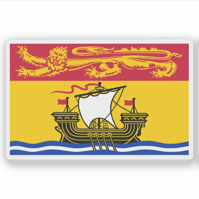 Adesivo Flag of the New Brunswick province, Canada (Frente)