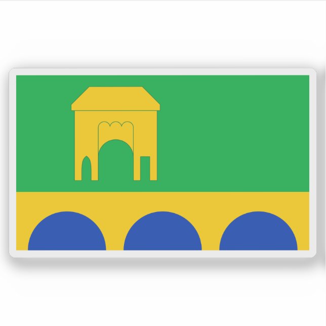 Adesivo Flag of the town of Monmouth, Wales (Frente)
