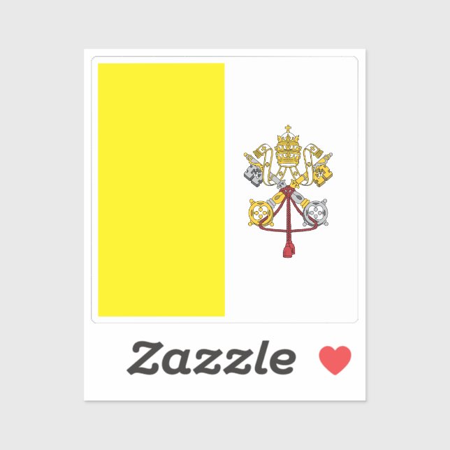 Adesivo Flag of Vatican city custom-cut  (Folha)