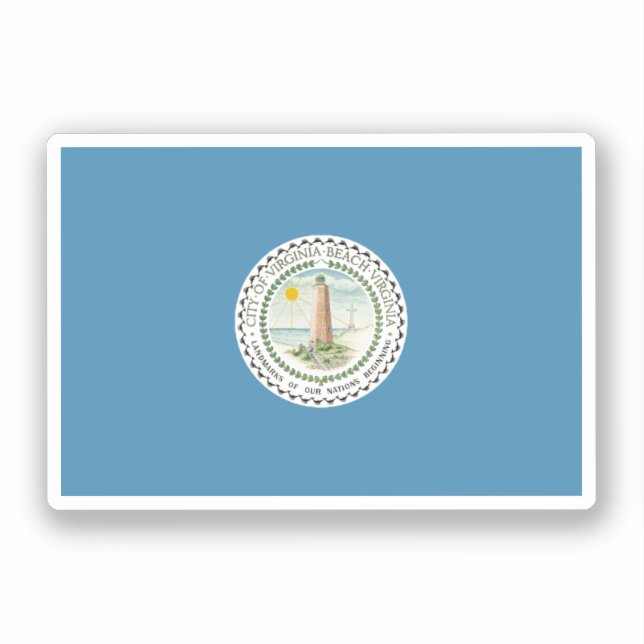 Adesivo Flag of Virginia Beach, Virginia (Frente)