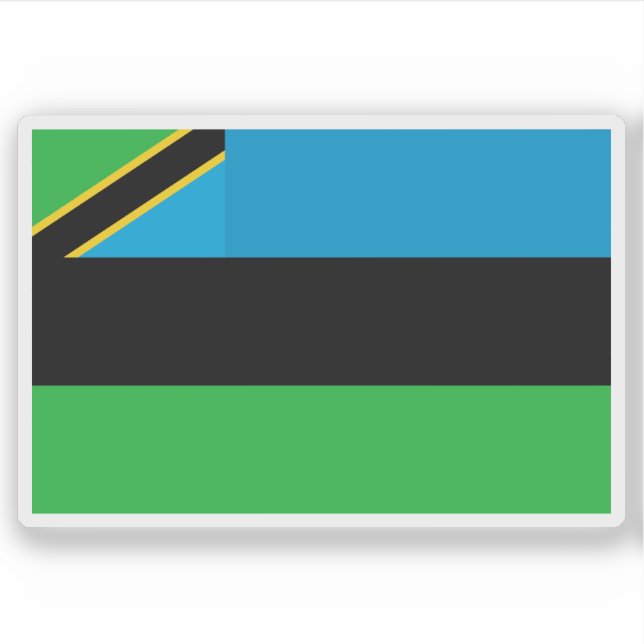 Adesivo Flag of Zanzibar (2005–Present), Tanzania (Frente)