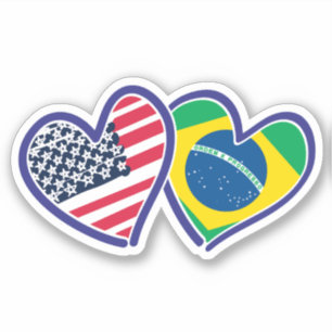 Adesivo Flagres do Coração Americano