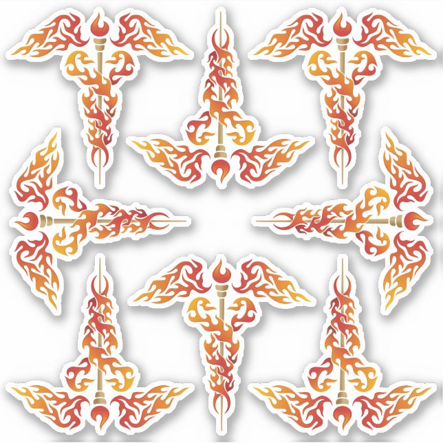 Adesivo Flames Caduceus (Frente)