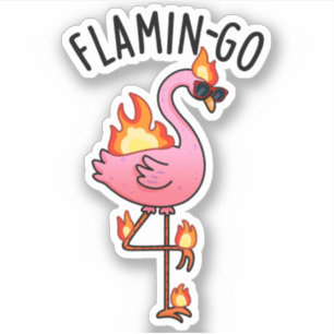 Adesivo Flamin-go Funny Flamingo Pun