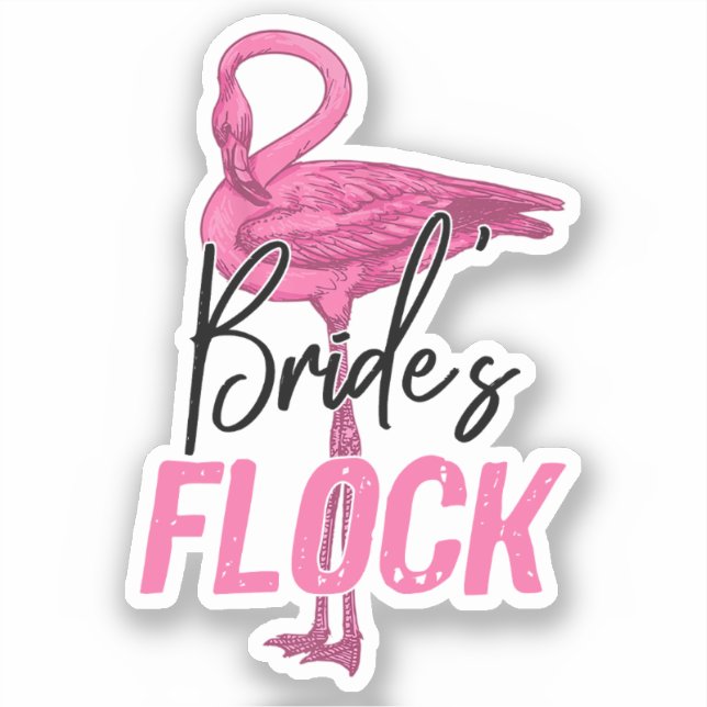 Adesivo Flamingo Bridesmaid Bridal Party (Frente)