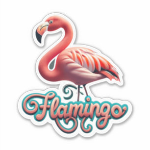 Adesivo Flamingo Classic Round Sticker