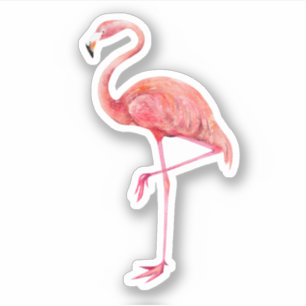 Adesivo Flamingo Custom-Cut Vinyl Sticker