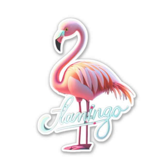 Adesivo Flamingo Fantasy Stickers para Escape Tropical (Frente)