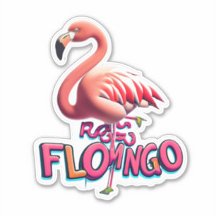 Adesivo Flamingo Fantasy Stickers para Escape Tropical