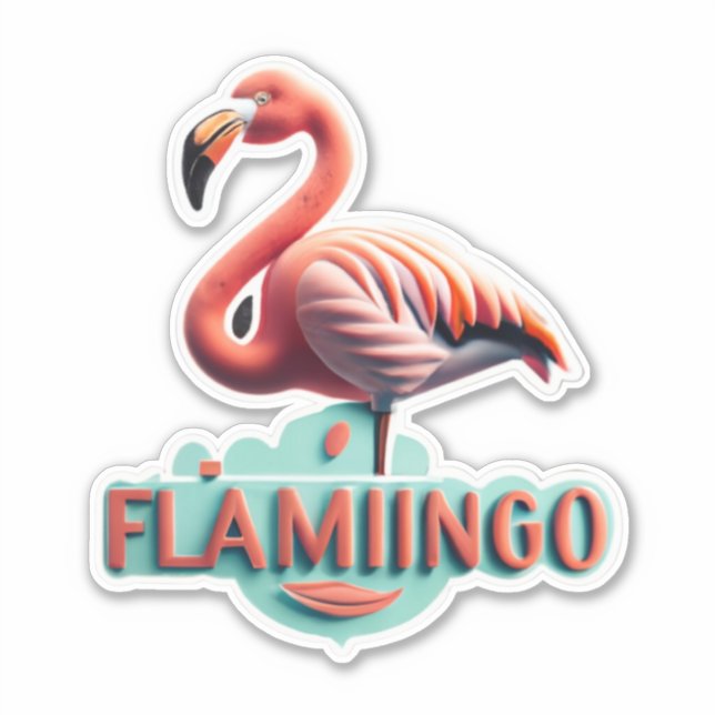 Adesivo Flamingo Love Stick It with Flair (Frente)