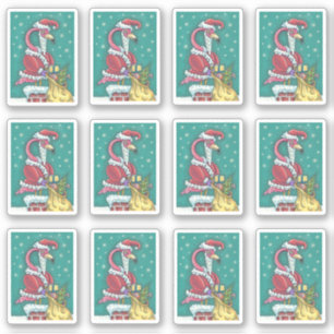 ADESIVO FLAMINGO SANTA CLAUS CHRISTMAS DE PINCO FUNNO