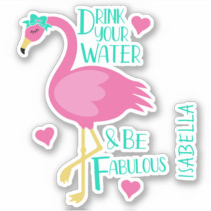 Adesivo Flamingo Seja Fabuloso Nome Personalizado Por Rapa