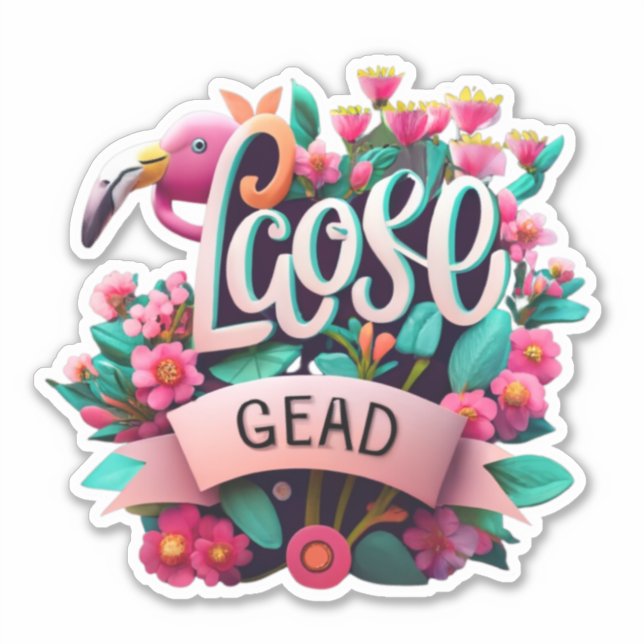 Adesivo Flamingo Stickers para a sua criatividade (Frente)