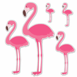 Adesivo Flamingos cor-de-rosa tropical