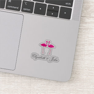 Adesivo Flamingos Rosa Adoráveis  Apaixonados - Personaliz