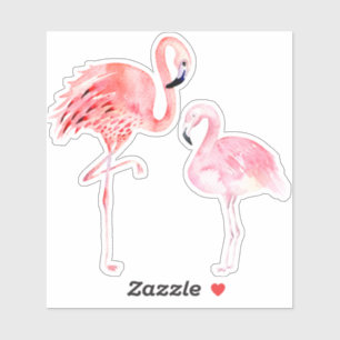 Adesivo Flamingos Rosa PixDezines, mamãe+bebê