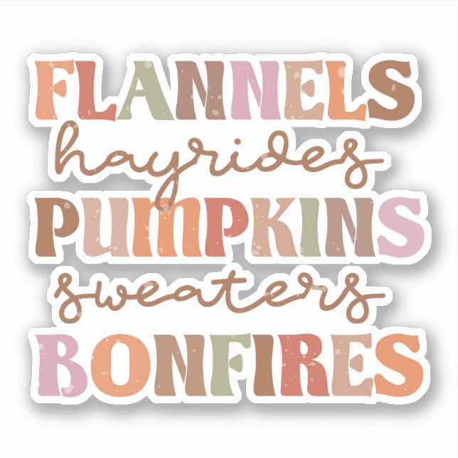 Adesivo Flannels Pumpkins Bonfire (Frente)