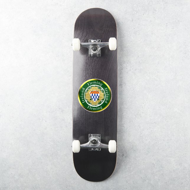 Adesivo Fleming Shield & Celtic Cross Personalizado (Skate)
