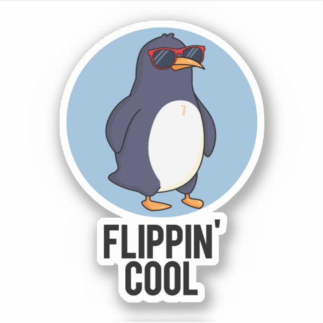 Adesivo Flippin Legal Funny Penguin Pun (Frente)