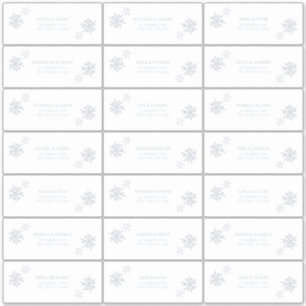 Adesivo Floco de Neve Azul Empoeirado Inverno Endereço de 