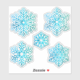 Adesivo Flocos de neve Azul Legal iridescente