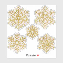 Flocos de neve Dourados Brilhantes Brancos Antigos