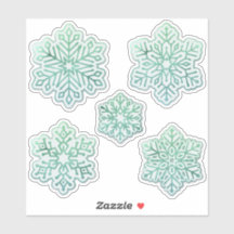 Flocos de neve Iridescentes Verdes de inverno