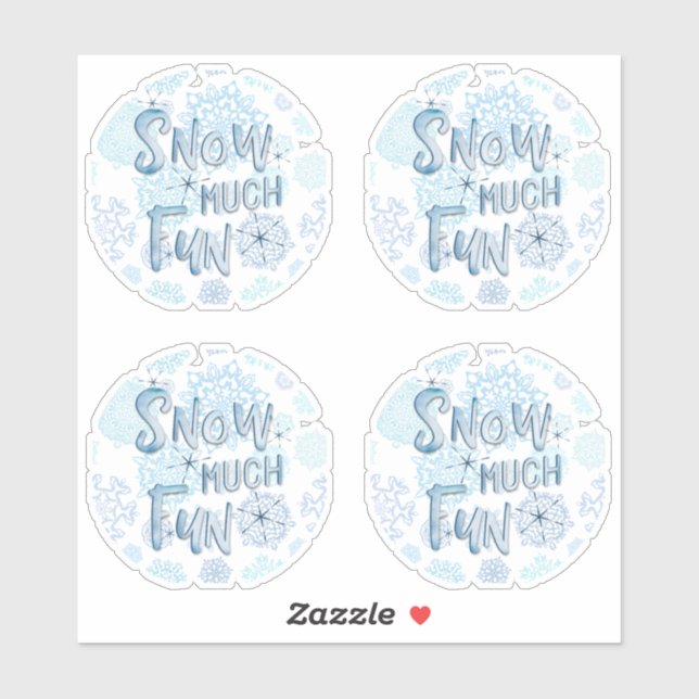 Adesivo Flocos de Neve Retro DEMAIS DIVERSÃO Aquarela (Folha)