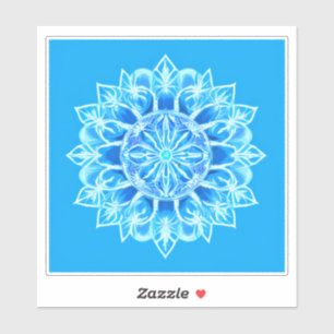 Adesivo Flor Batik Mandala em Turquesa