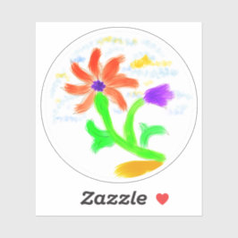 Adesivo Flor brilhante e alegre