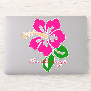 Adesivo Flor cor-de-rosa tropical Thunder_Cove do hibiscus