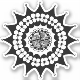 Adesivo Flor Coroa Zen Mandala