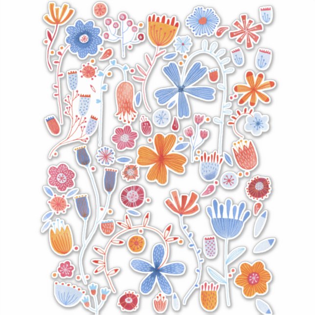 Adesivo Flor de Aquarela (Frente)