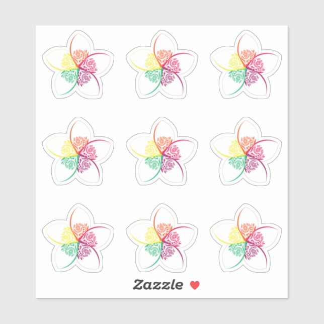 Adesivo flor de ilha (Folha)