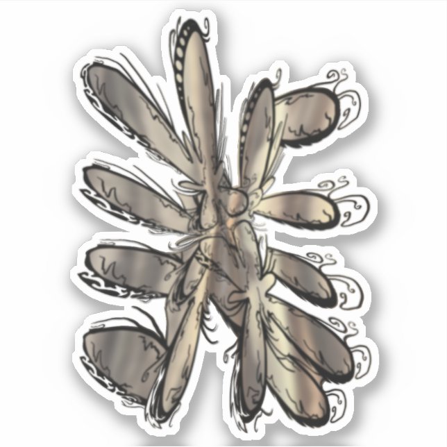 Adesivo Flor de ouro (Frente)