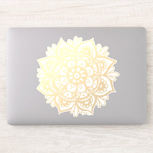 Adesivo Flor Elegante Dourada Mandala