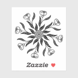 Adesivo Flor Geométrico de Mandala